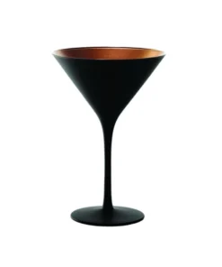 Scout Martini Glass- European Made- Lausitz- Black And Bronze Homewares