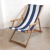 Scout Furniture Deck Chair In Navy Block Stripe With Arms
