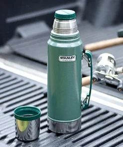 Stanley Classic Vacuum Flask Hammertone Green 1.1 Litre Homewares