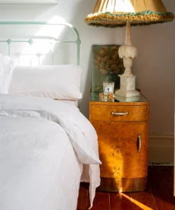 Scout House Scout Portuguese Linen Sheet Set- King - White