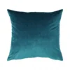Iosis France Iosis French Velvet Berlingot Cushion In Peacock Blue 45cm