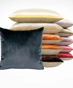 Iosis France Velvet Berlingot Cushion In Gris 45cm Homewares