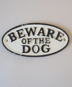 Scout Pet Cast Iron Beware Of The Dog Sign