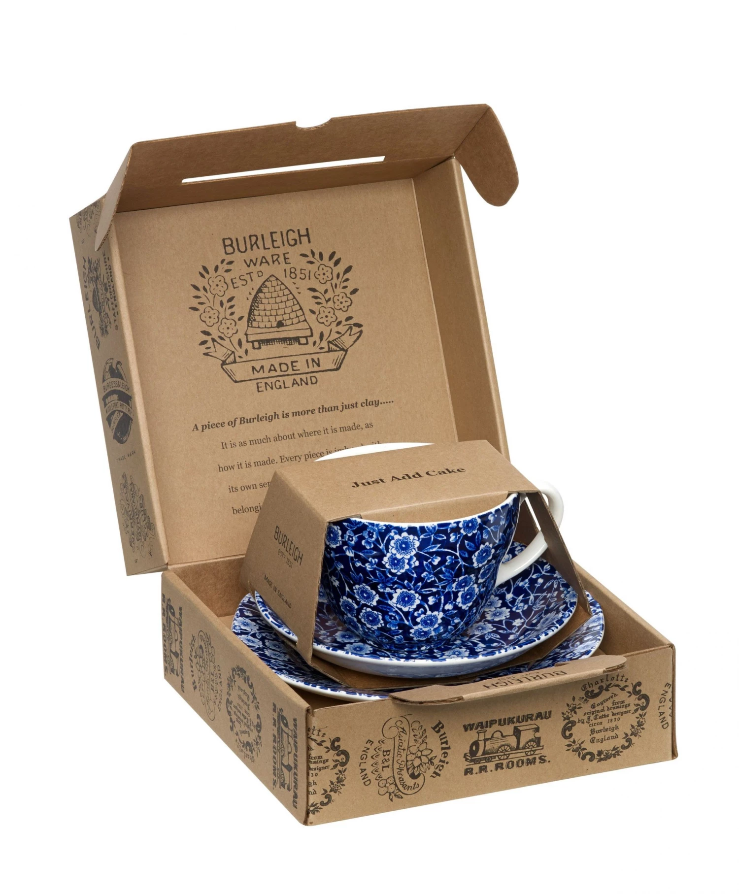 Burleigh UK Blue Calico - Three Piece Breakfast Set 3 Burleigh UK Blue Calico - Three Piece Breakfast Set