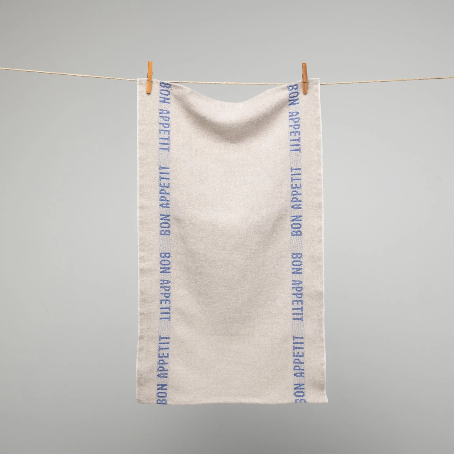 Homewares French 100% Linen Natural With Blue Bon Appetit Text Tea Towel By Charvet Editions 3 Homewares French 100% Linen Natural With Blue Bon Appetit Text Tea Towel By Charvet Editions