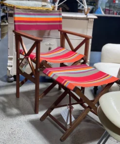 Scout Classic Directors Chair And Footstool SET In Collioure Rouge Furniture
