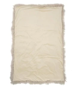 Scout House Gifts Mongolian Sheepskin Throw Blanket - Fawn