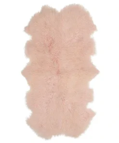Scout House Gifts Mongolian Sheepskin Floor Rug - Blush
