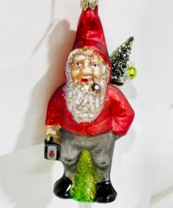 Scout Dwarft Ornament - Red - Mercury Glass