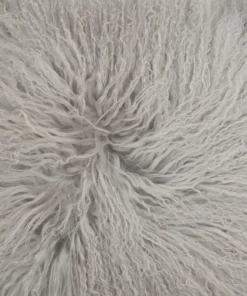 Scout House shop 15 Scout House Mongolian Sheepskin Cushion - Light Grey 40 Cm