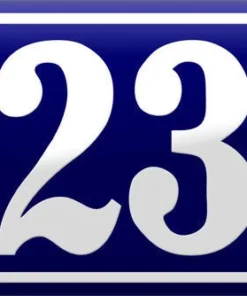 Scout House Gifts Enamel House Numbers From France In Traditional Deep Cobalt Blue