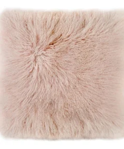 Scout House Mongolian Sheepskin Cushion - Blush 40 Cm