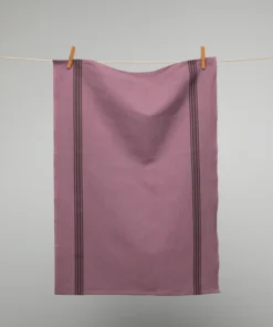 Homewares French Cotton & Linen Tea Towel Fig With Black Stripes By Charvet Editions