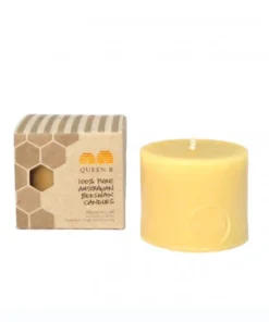 Scout Homewares Queen B Solid Beeswax Squat Pillar Candle