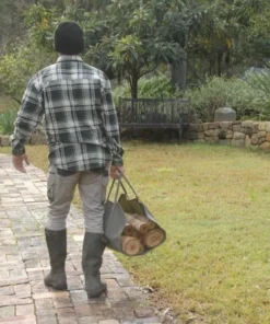 Scout Homewares Waxed Canvas Log Carrier 7 Scout Homewares Waxed Canvas Log Carrier